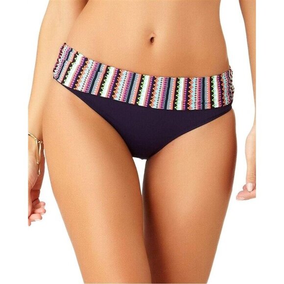 NWT Anne Cole S Blue Friendship Bracelet Foldover Bikini Bottom #87571 - Picture 1 of 1
